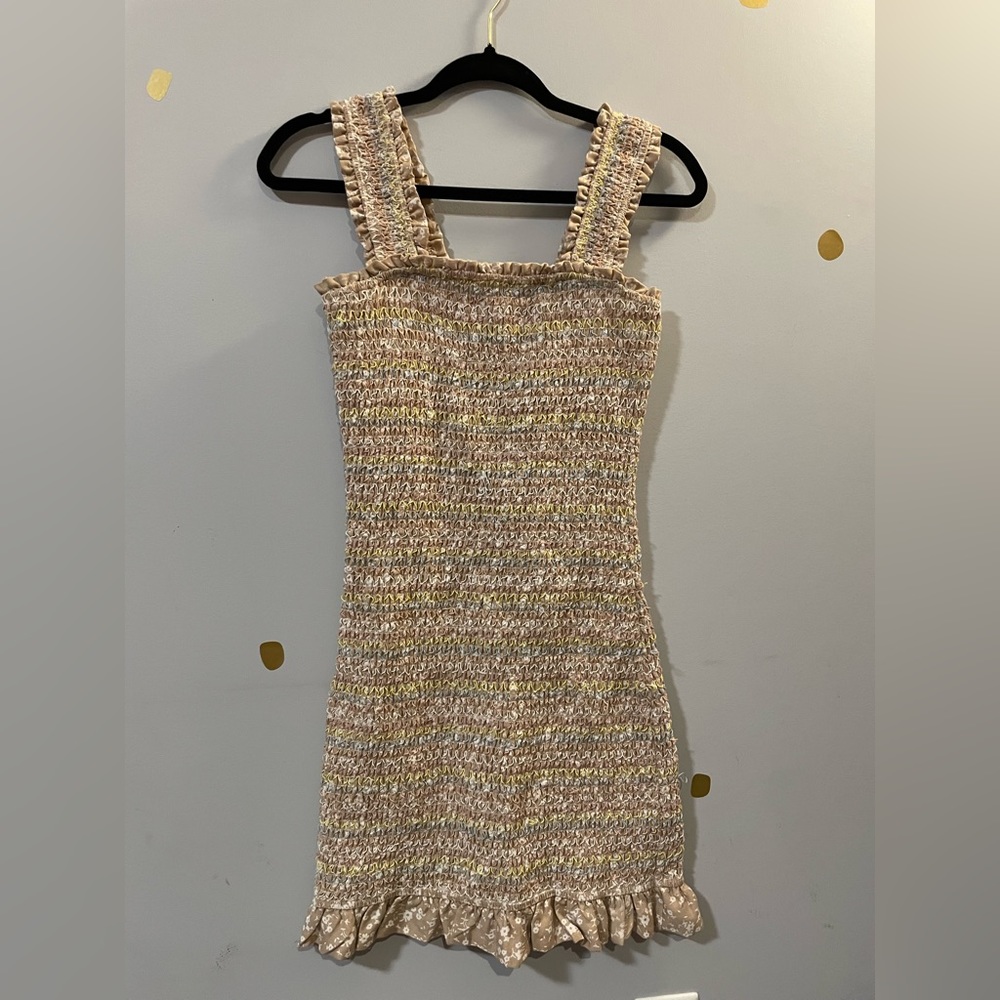 Accordion Style Mini Dress
